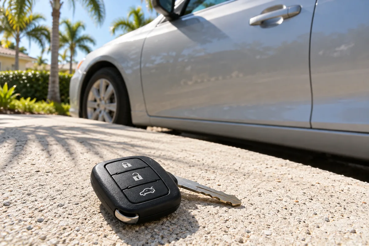 Car key and vehicle door