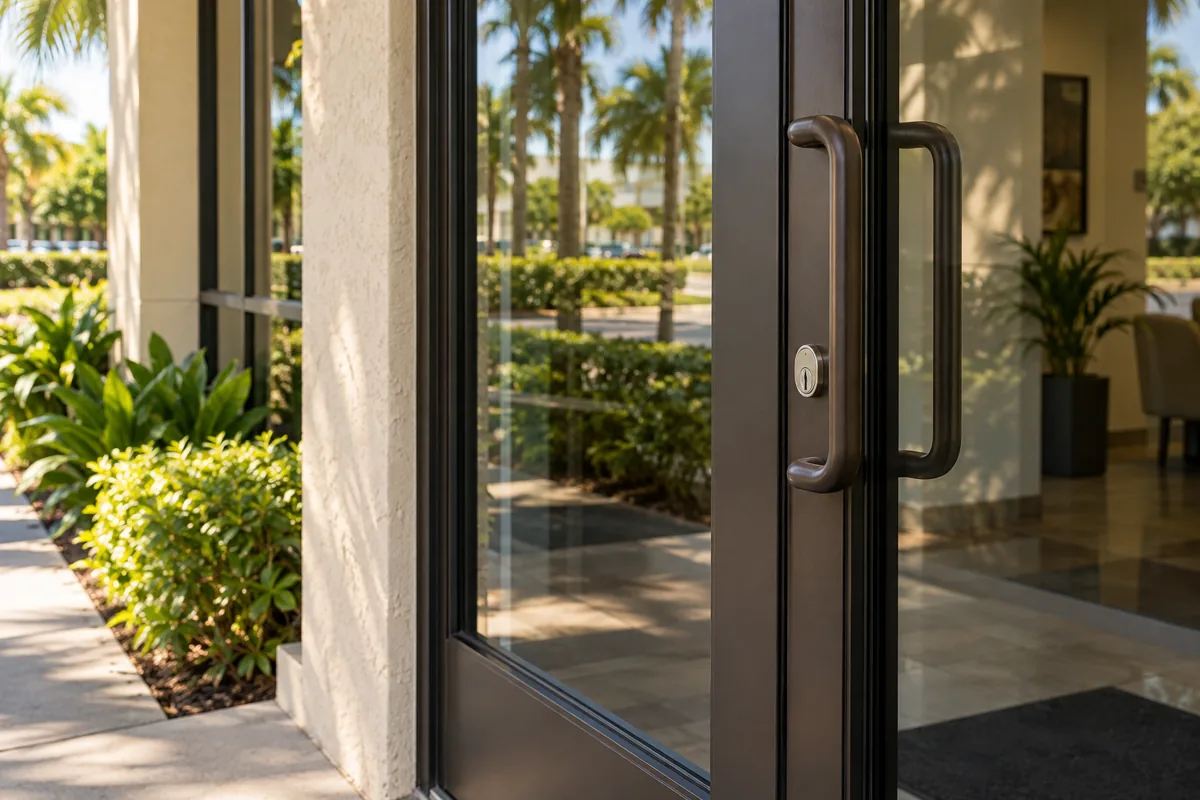 Commercial entrance and door hardware